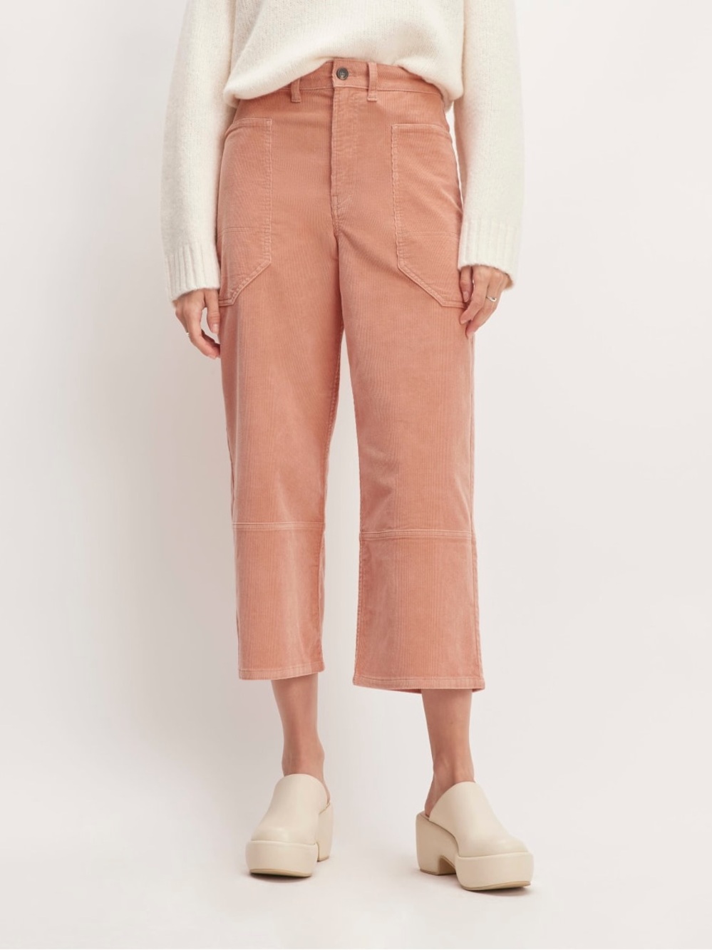 Everlane The Corduroy Gardener Pant Blush Pink - Size 6